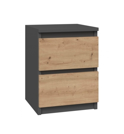 Szafka nocna waska antracyt - dąb artisan SN-304-ANT-ART