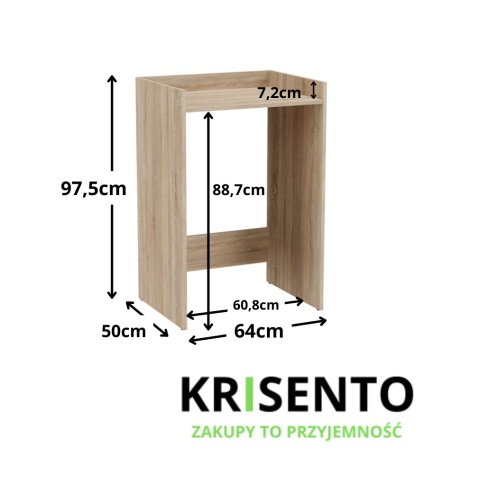 Szafka pralka dąb sonoma LAZ-1301-SON