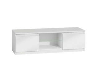 Szafka rtv 140 cm biała w połysku RTV-502-BIEL-POL