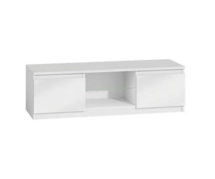 Szafka rtv 140 cm biała w połysku RTV-502-BIEL-POL