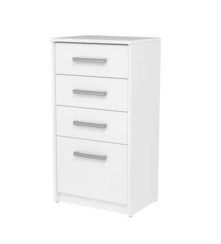 BIAŁA KOMODA Z 4 SZUFLADAMI OTIS 4S DO POKOJU MAT