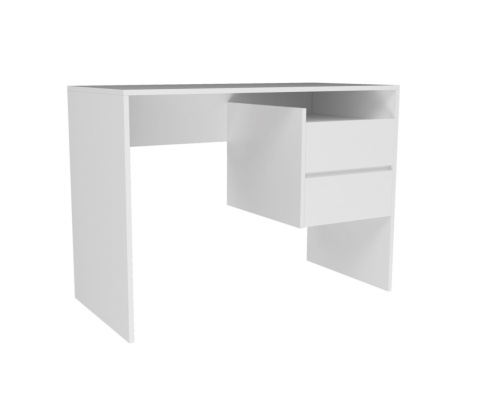 BIURKO TACO3 NA LAPTOP PÓŁKA 2 SZUFLADY BIEL MAT