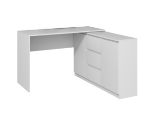 Biurko narożne z komodą BIUR-703-BIEL