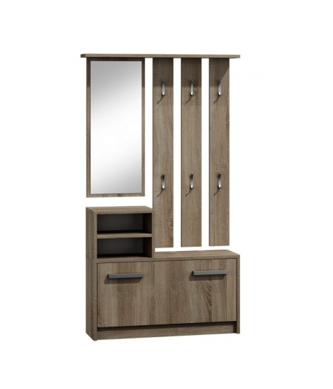 Garderoba do przedpokoju z lustrem trufel GAR-101-TRU