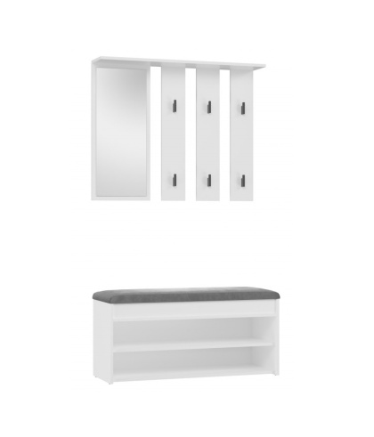 Komplet mebli do przedpokoju GAR-107-BIEL-MAT