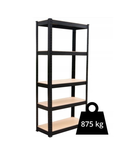 Regał czarny metalowy 180x90x40 cm RE-1421-CZERN