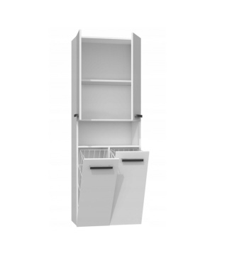 Szafka łazienkowa z koszami LAZ-1321-BIEL-POŁ