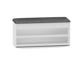 Szafka na buty biała półki i schowek BUT-207-BIEL-MAT