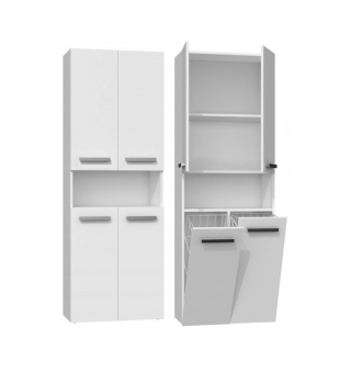 Szafka słupek do łazienki LAZ-1321-BIEL-MAT