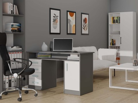 Biurko do gabinetu BIUR-732-ANT-BIEL-MAT