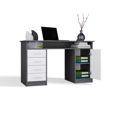 Biurko do gabinetu BIUR-732-ANT-BIEL-MAT