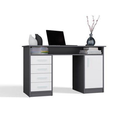 Biurko do gabinetu BIUR-732-ANT-BIEL-MAT
