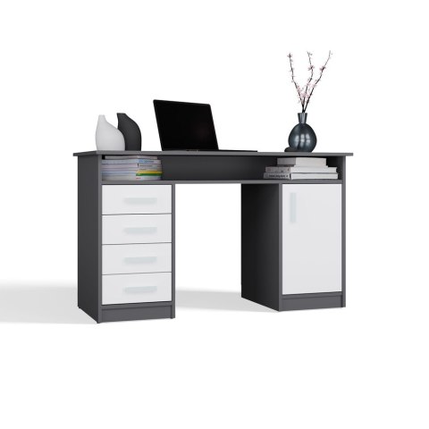 Biurko do gabinetu BIUR-732-ANT-BIEL-MAT