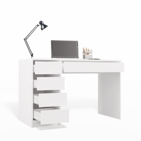 Biurko białe z szufladami BIUR-734-BIEL-MAT