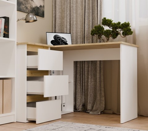 Biurko litera L BIUR-736-ART-BIEL-MAT-L