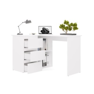 Biurko w kształcie L BIUR-736-BIEL-MAT-L