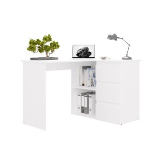 Biurko w kształcie litery L BIUR-736-BIEL-MAT-P