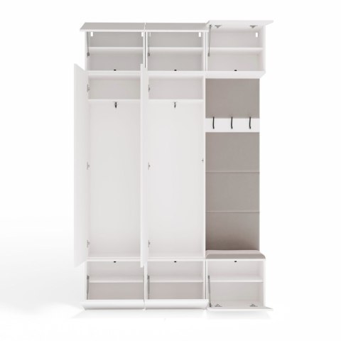 Szafa do korytarza z siedziskiem GAR-108-1W-2S-BIEL-MAT