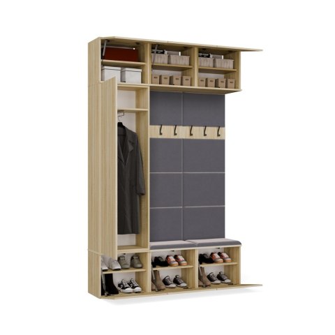 Nowoczesne meble do przedpokoju z siedziskiem GAR-108-2W-1S-SON