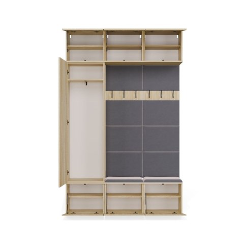 Nowoczesne meble do przedpokoju z siedziskiem GAR-108-2W-1S-SON