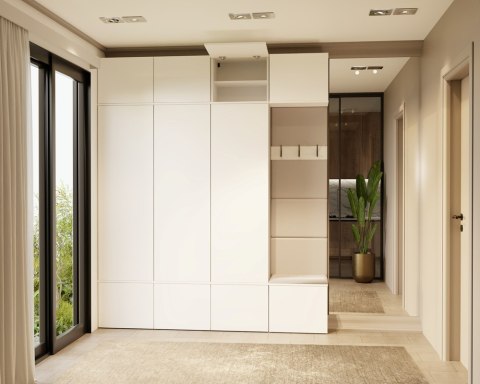Zabudowa przedpokoju GAR-108-1W-3S-BIEL-MAT