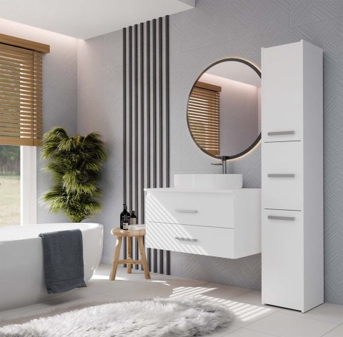 Szafka z umywalką 80 cm LAZ-1327-BIEL-MAT-80+UMY