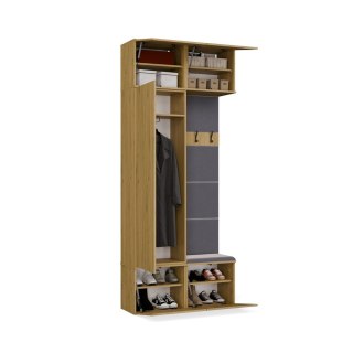 Szafa na przedpokój z siedziskiem GAR-108-1W-1S-ART