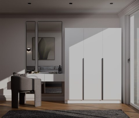 Biała szafa na ubrania SZAF-1020-BIEL-MAT-CU-150CM