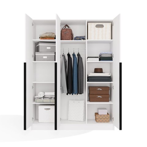 Biała szafa na ubrania SZAF-1020-BIEL-MAT-CU-150CM