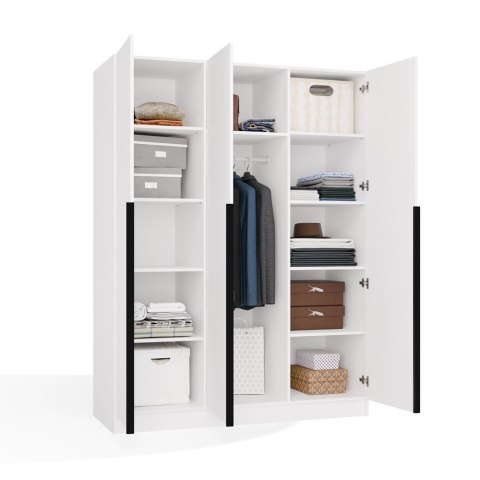 Biała szafa na ubrania SZAF-1020-BIEL-MAT-CU-150CM