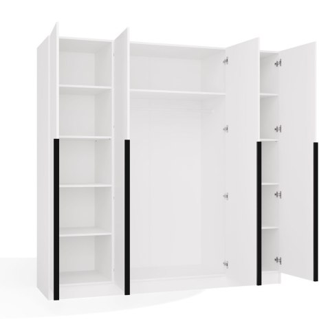 Duża szafa na ubrania SZAF-1020-BIEL-MAT-CU-200CM