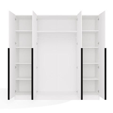 Duża szafa na ubrania SZAF-1020-BIEL-MAT-CU-200CM