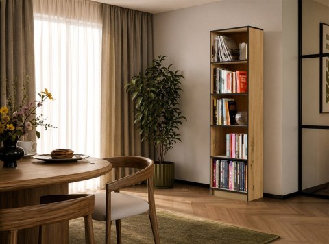 Regał na książki szerokość 50 cm RE-1402-ART-OB-CZERN