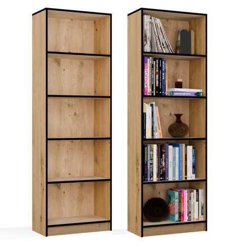 Regał na książki szerokość 60 cm RE-1403-ART-OB-CZERN