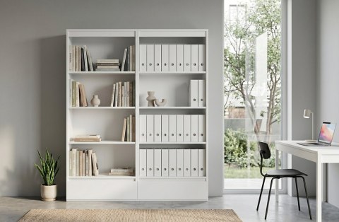 Biblioteczka do salonu RE-1446-2X-BIEL-MAT