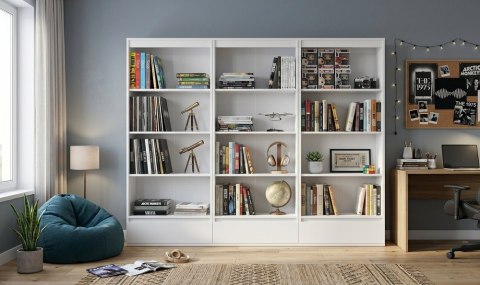 Domowa biblioteczka RE-1446-3X-BIEL-MAT