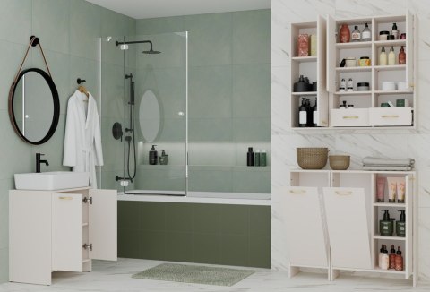 Półsłupek łazienkowy z koszem LAZ-1330-KASZ
