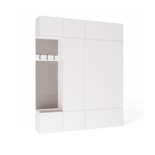 Zabudowa przedpokoju GAR-108-1W-3S-BIEL-MAT