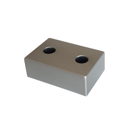 Stopka Meblowa Prostokątna 20x40x60mm Srebrna