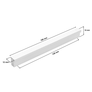 Uchwyt Meblowy L Długość 160mm Rozstaw 128mm Chrom Połysk