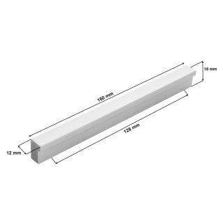 Uchwyt Meblowy L Długość 160mm Rozstaw 128mm Srebrny
