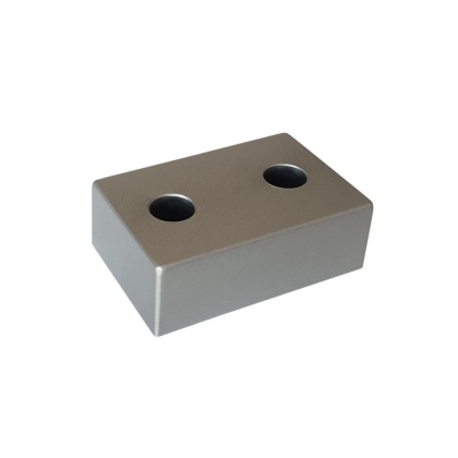 Stopka Meblowa Prostokątna 20x40x60mm Srebrna