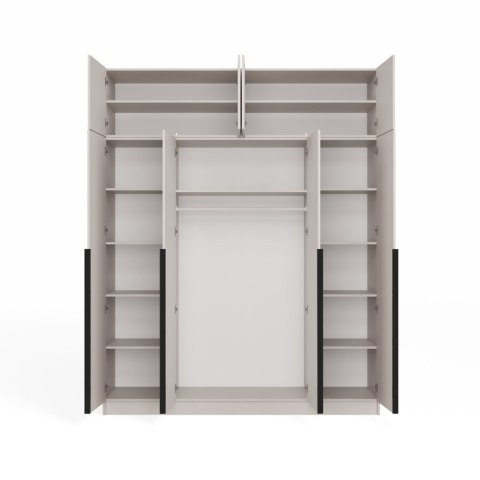 Wysoka szafka do przedpokoju z nadstawką SZAF-1020-NADST-KASZ-CU-200CM