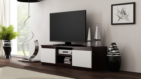 Mała szafka rtv 120cm biel - wenge RTV-501-WEN-BIEL