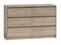 NOWOCZESNA KOMODA 6 SZUFLAD KARO K120 DĄB SONOMA NOWOCZESNA KOMODA 6 SZUFLAD KARO K120 DĄB SONOMA