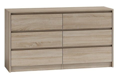 KOMODA Z 6 SZUFLADAMI DĄB SONOMA K140 KARO POJEMNA KOMODA Z 6 SZUFLADAMI DĄB SONOMA K140 KARO POJEMNA