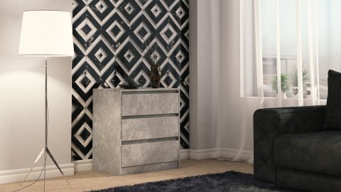 KOMODA DO SALONU SZAFKA 3 SZUFLADY KARO K3 BETON KOMODA DO SALONU SZAFKA 3 SZUFLADY KARO K3 BETON