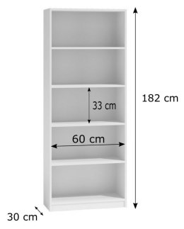 REGAŁ 60CM PÓŁKA SZAFKA KSIĄŻKI SEGREGATORY BIAŁY