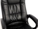 Fotel biurowy skórzany FOT-404-CZERN