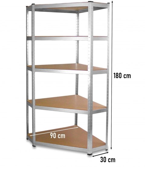Regał magazynowy narożny RE-1422-MET Regał magazynowy narożny RE-1422-MET